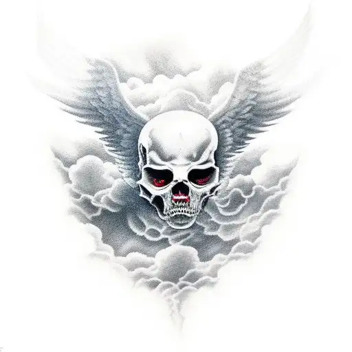 Fallen Angel Clouds And Something Scary