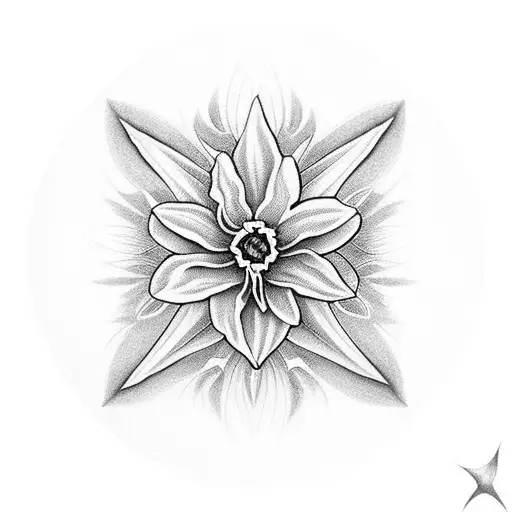 Daffodil With Aries Symbol