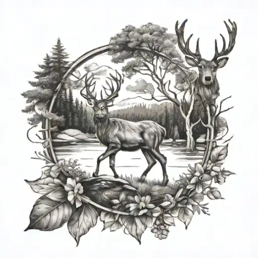 Deer And Forest