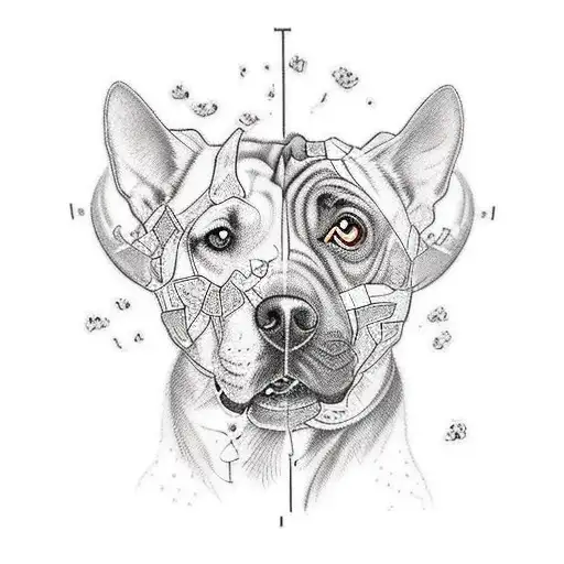 Make Me A Tattoo Of A Wounded Dog Who Fights And Helps Everyone With The Sentence Only Together