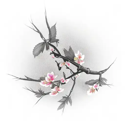 Cherry Blossoms With Sun