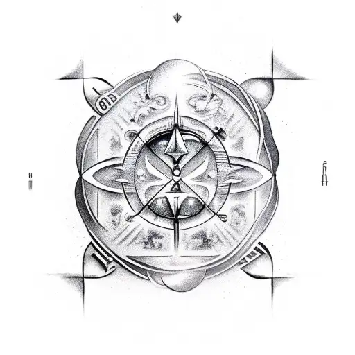 Gemini Symbol Mixed With Aquarius Symbol