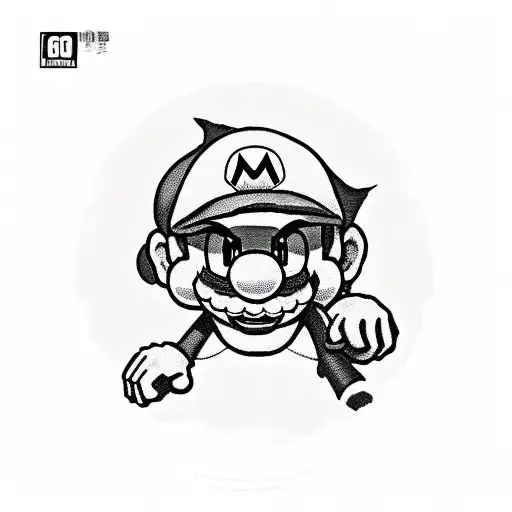 Super Mario Battling A Goomba