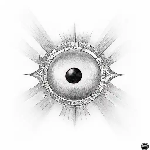 Black Sun With A Black Tear Drop Underneath
