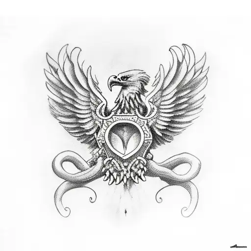 Roman Style Eagle Holding Skull