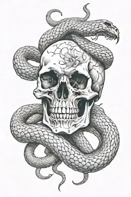 Skull And Snake