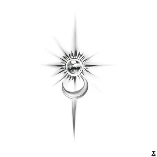 A Star On A Black Background