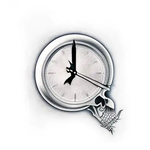 Grim Reaper With Time Clock