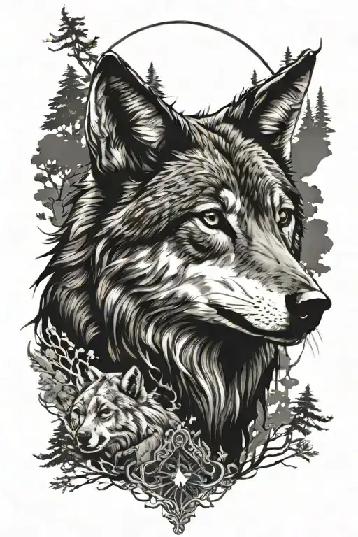 Indian Wolf Women Forrest God