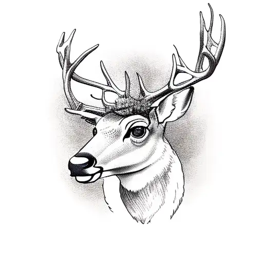 Mountain With Deer Full Body