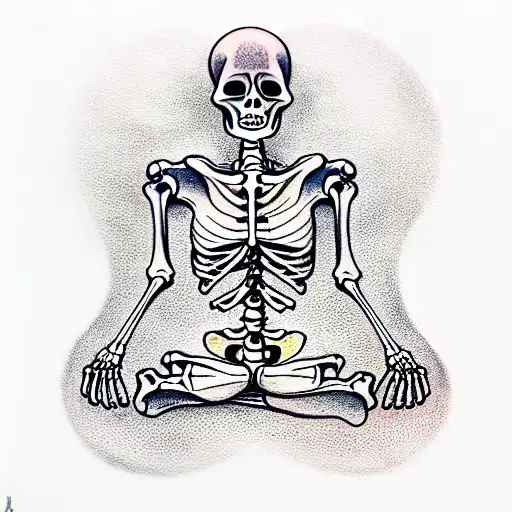 Skeleton Meditating