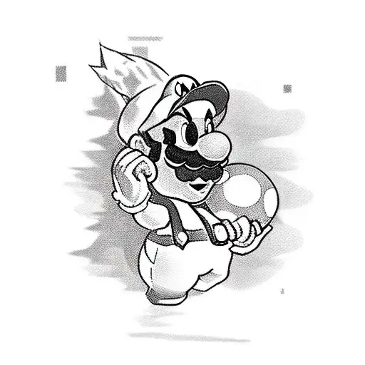 Super Mario Battling A Purana Plant In A New-school Style