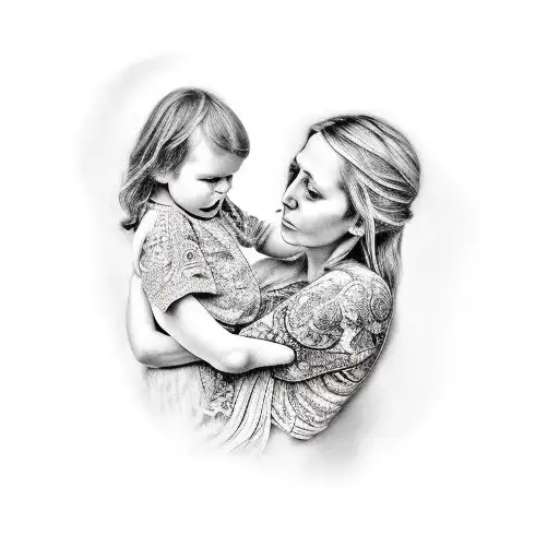 Mother Holding Child