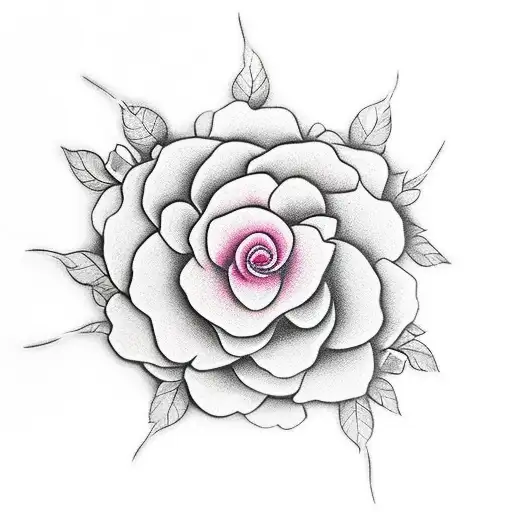 Realistic Japanese Flower Crown In Shades Of Pink And White With A Delicate Crown Motif