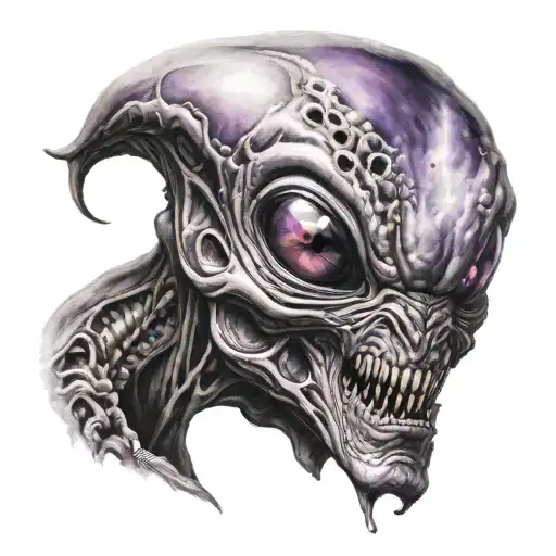 Alien With Purple Eyes