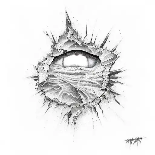 A Shattered Mirror With Lyrics From Your Favorite Dark Rap Song