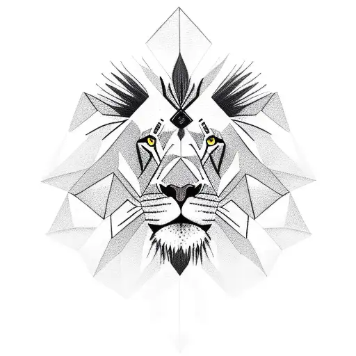 Lion Dark Geometric