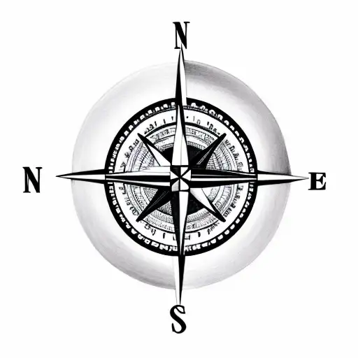 Compass And The Letters O And N