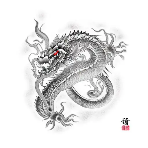 Smoke Chinese Dragon
