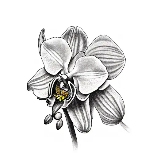 Orchid And Lily Half Sleeve