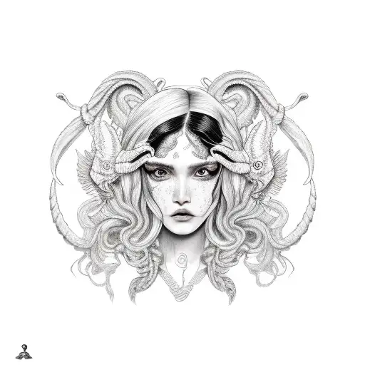 Scorpio Girl With Long Black Hair