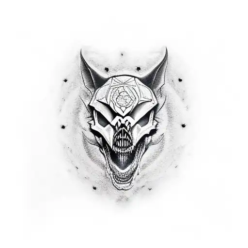 Snarling Wolf Skull