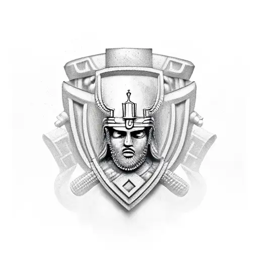 Trojan Warrior With Caduceus