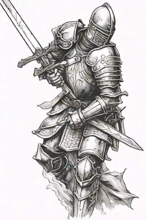 Knight Holding A Sword