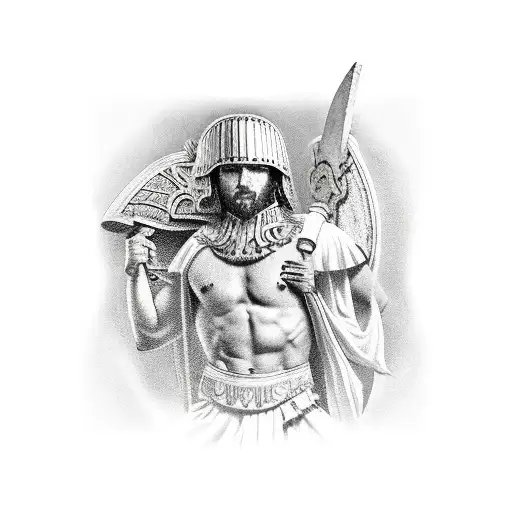 Roman Soldier Or Greek God Style