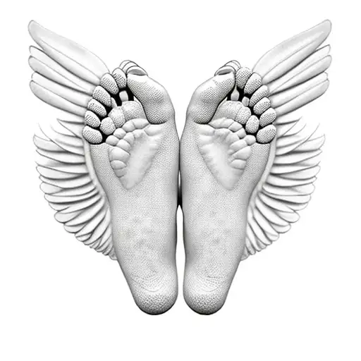 Baby Feet Changing Into Wings