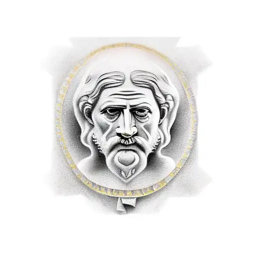 A Portrait Of A Famous Greek Philosopher Or Artist