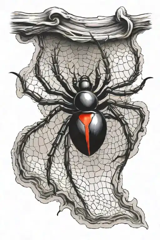 Black Widow Spider Hanging Form