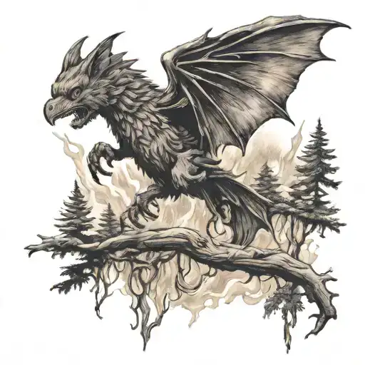 Forest Road Fire Fire Bat Chaos