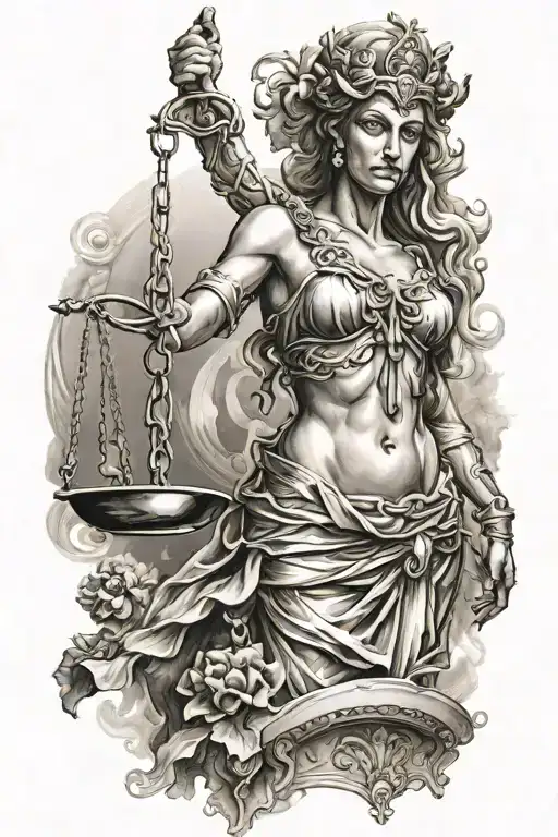 Justitia Roman Goddess