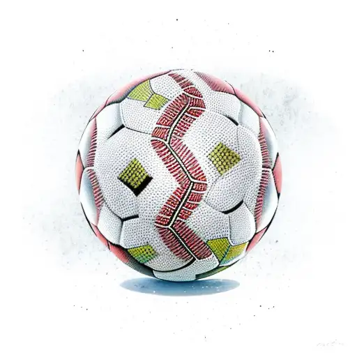 Football Player Kicking A Ball With A Moroccan Patterned Background