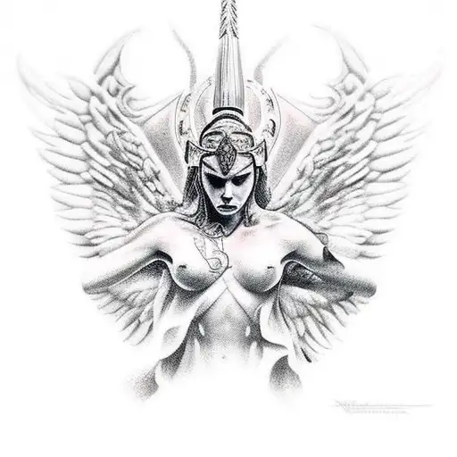 Kneeling Warrior Angel