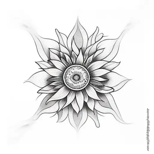 Prayer Hands With Sunflower