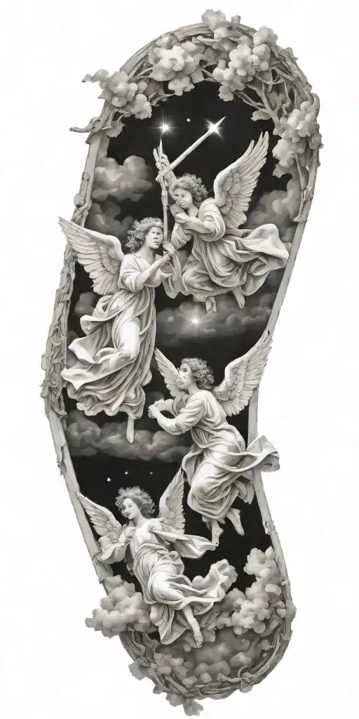 Two Angels Making There Way To Heaven