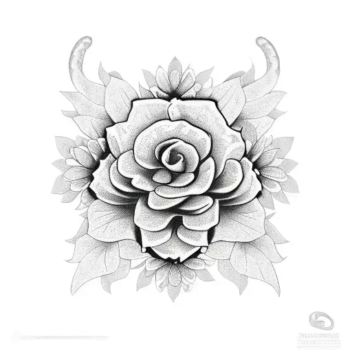 A Snake Wrapped Around A Blooming Boganvilla Flower