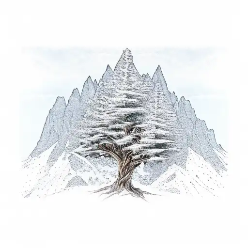 Mountain Water Tree