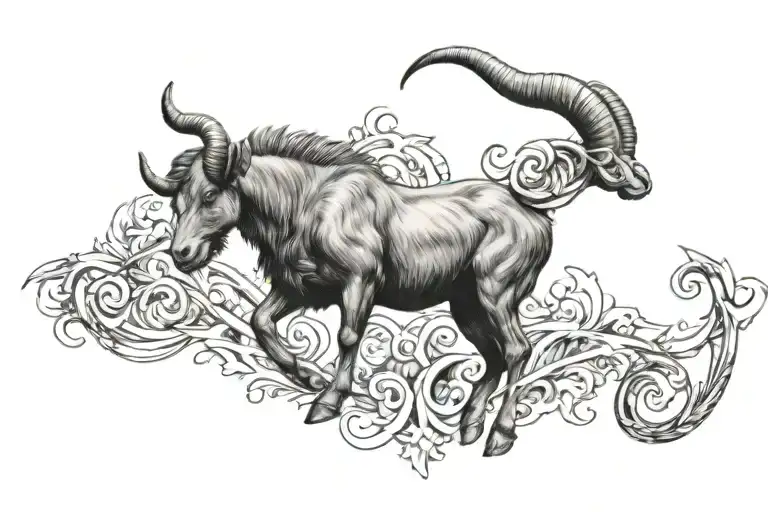 Capricorn Diagonal On Chest