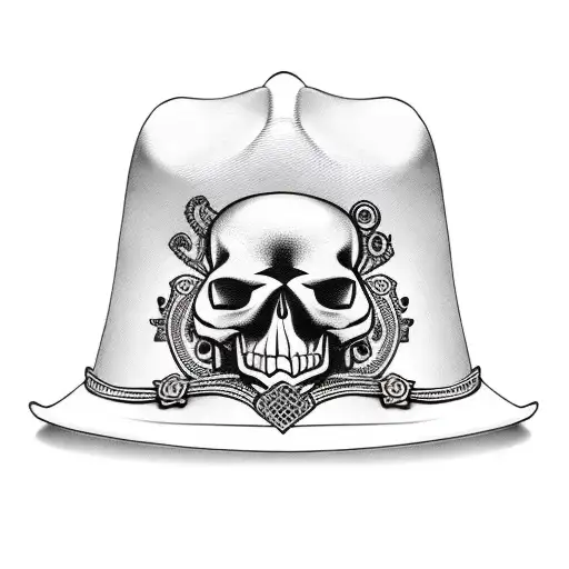 Mariachi Hat Skull With Guns Forearm