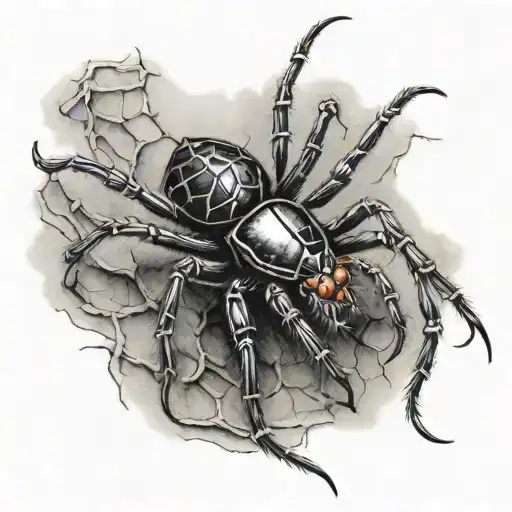 Giant Scary Black Widow Spider