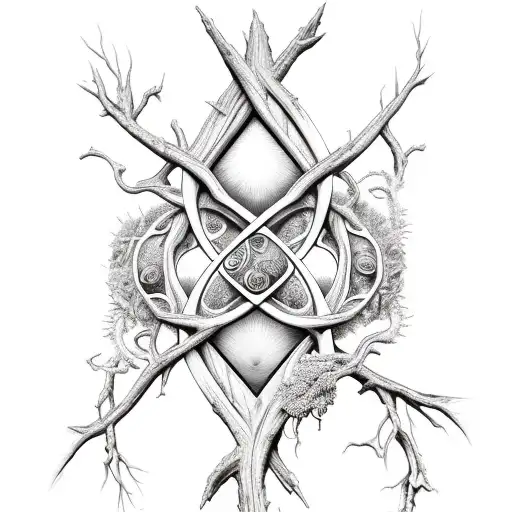 Hourglass Made Of Tree Roots