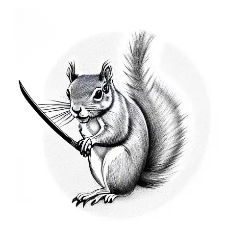 Squirrel With A Katana