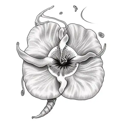 Leg And Hip Tat With Morning Glory