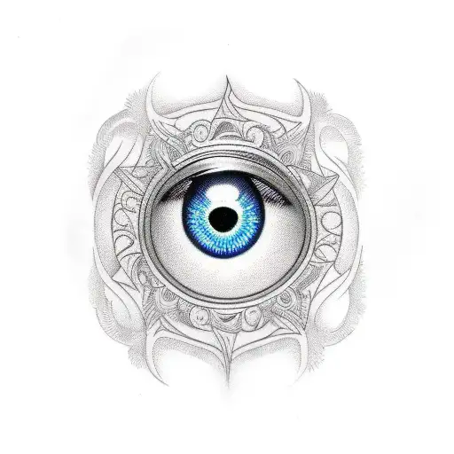 Puerto Rican Tattoo With Evil Eye