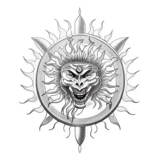 Sun In Armor Wiedling Swords