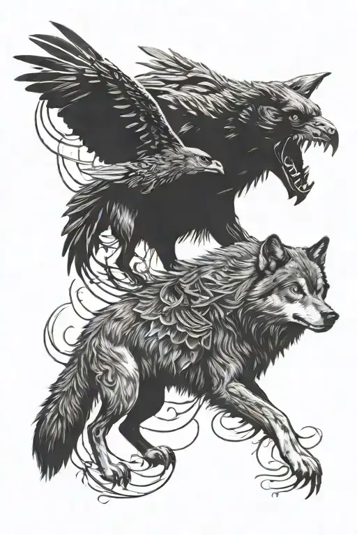 Wolf And Raven