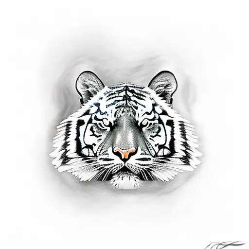 Tiger In Love With A Rose